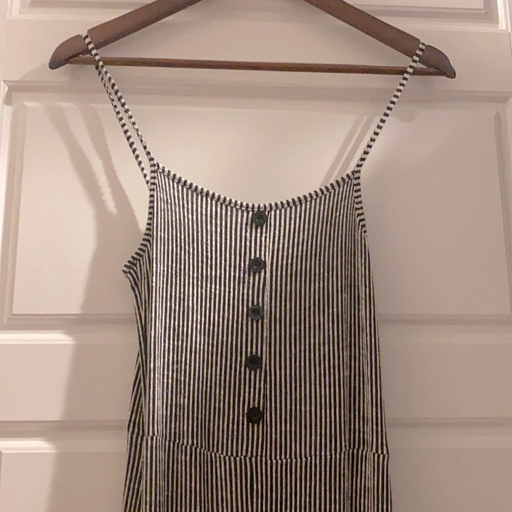 Stripped One-Piece, lands right below knee